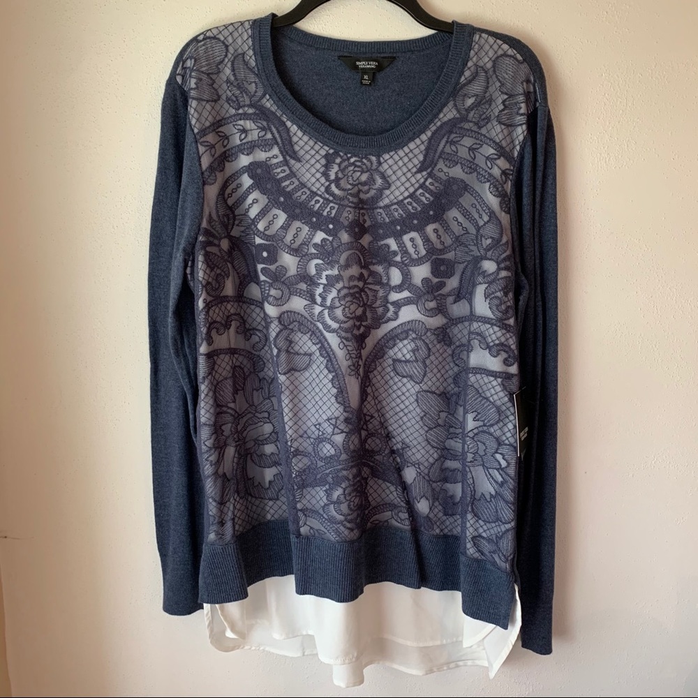 Simply Vera (Vera Wang) XL Blouse (New w/ Tags)
